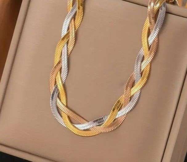 Stainless Steel Trio Herringbone Bracelet