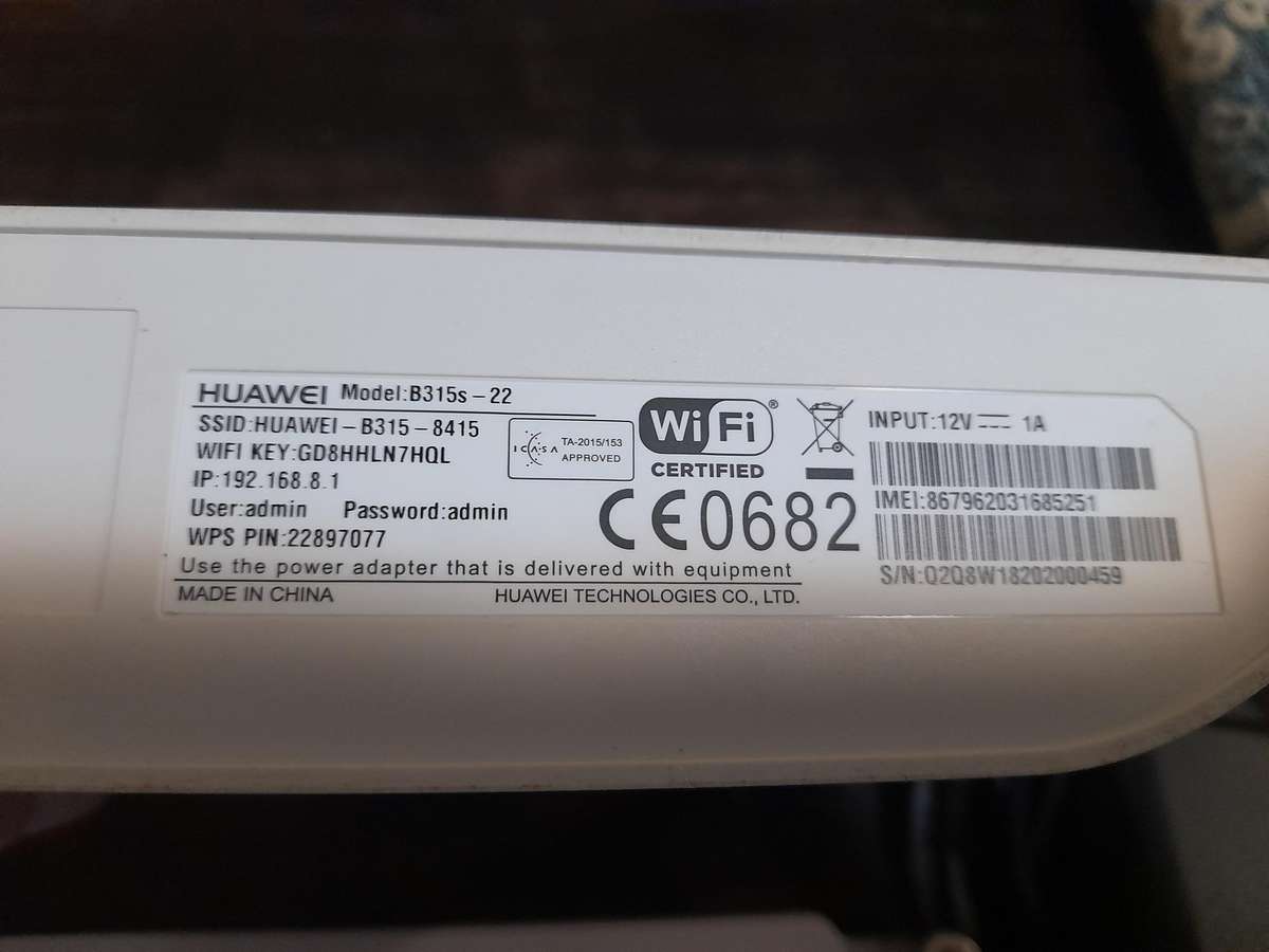 Huawei LTE B315s-22 Router + Netis Wifi Extender