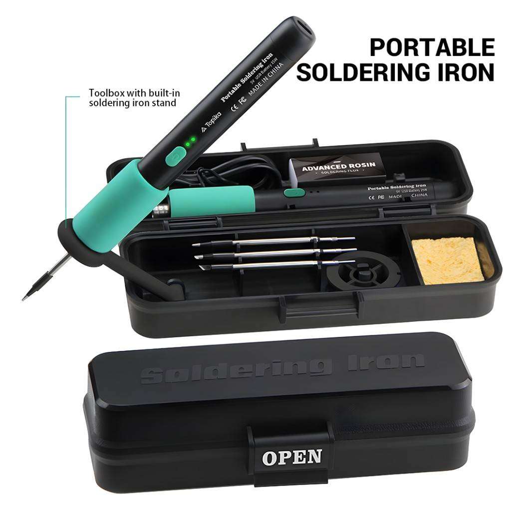 60W Rechargeable Soldering Precision Kit, Adjustable Temp Contr.