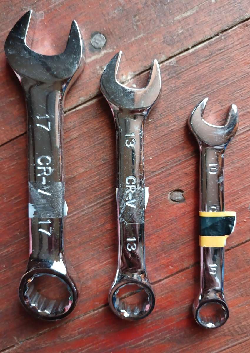 3pc (10, 13, 17mm) CR-V Dumpie Spanner Set