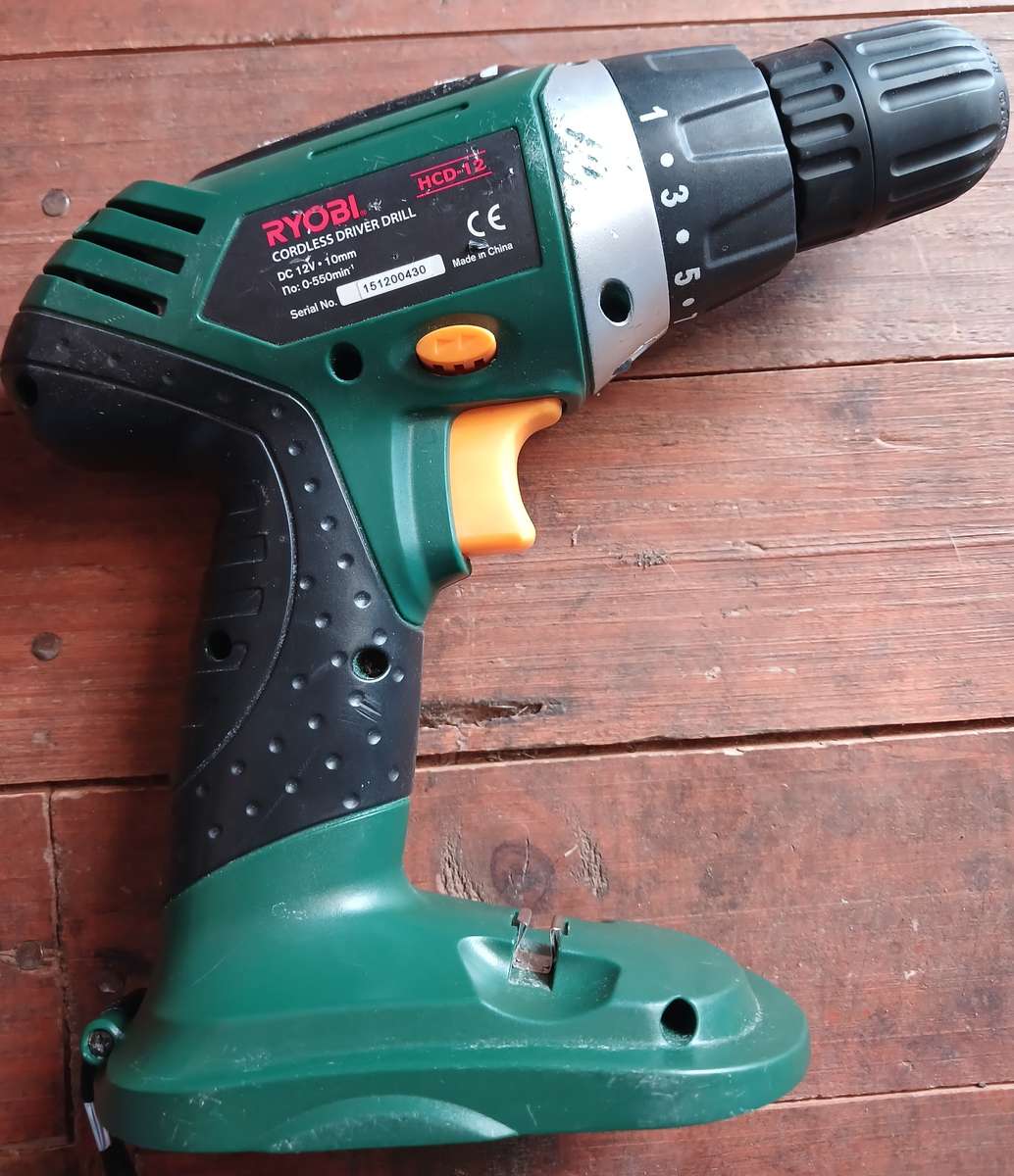 (Please Read - Cosmetics) Ryobi 12V Cordless Driver Drill (HCD-12) - Display - Box Wear