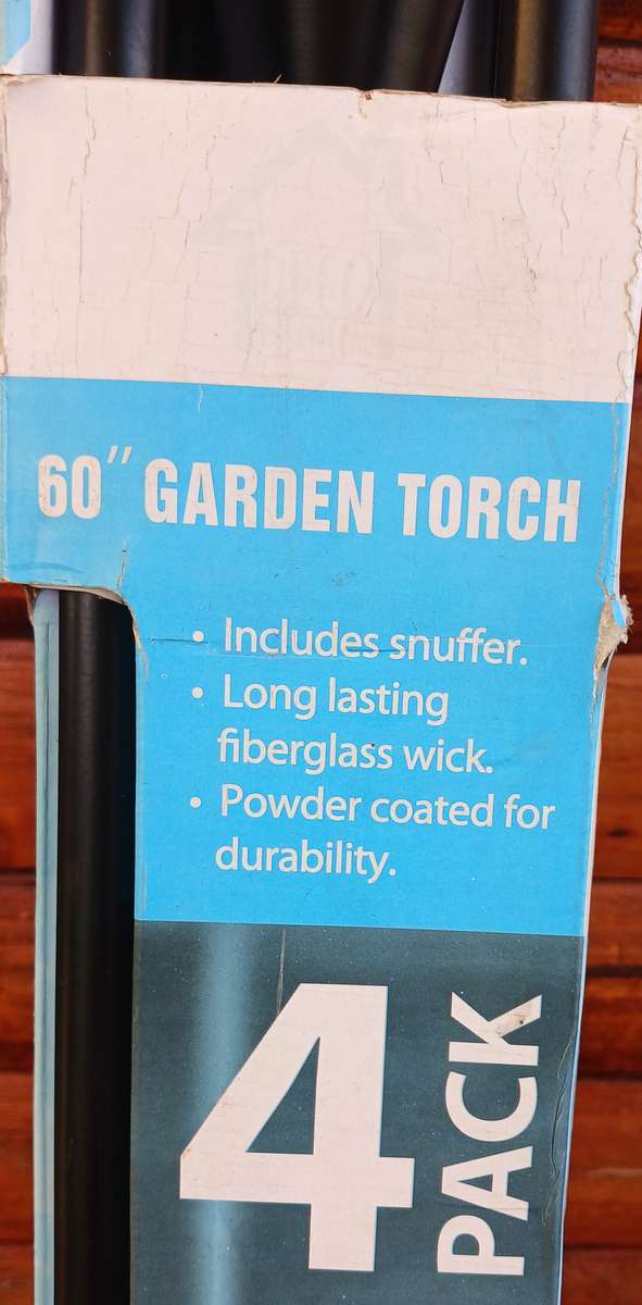 (Please read - Minor Cosmetics) 4pc 60" Home Decor Aluminum Garden Oil Torch