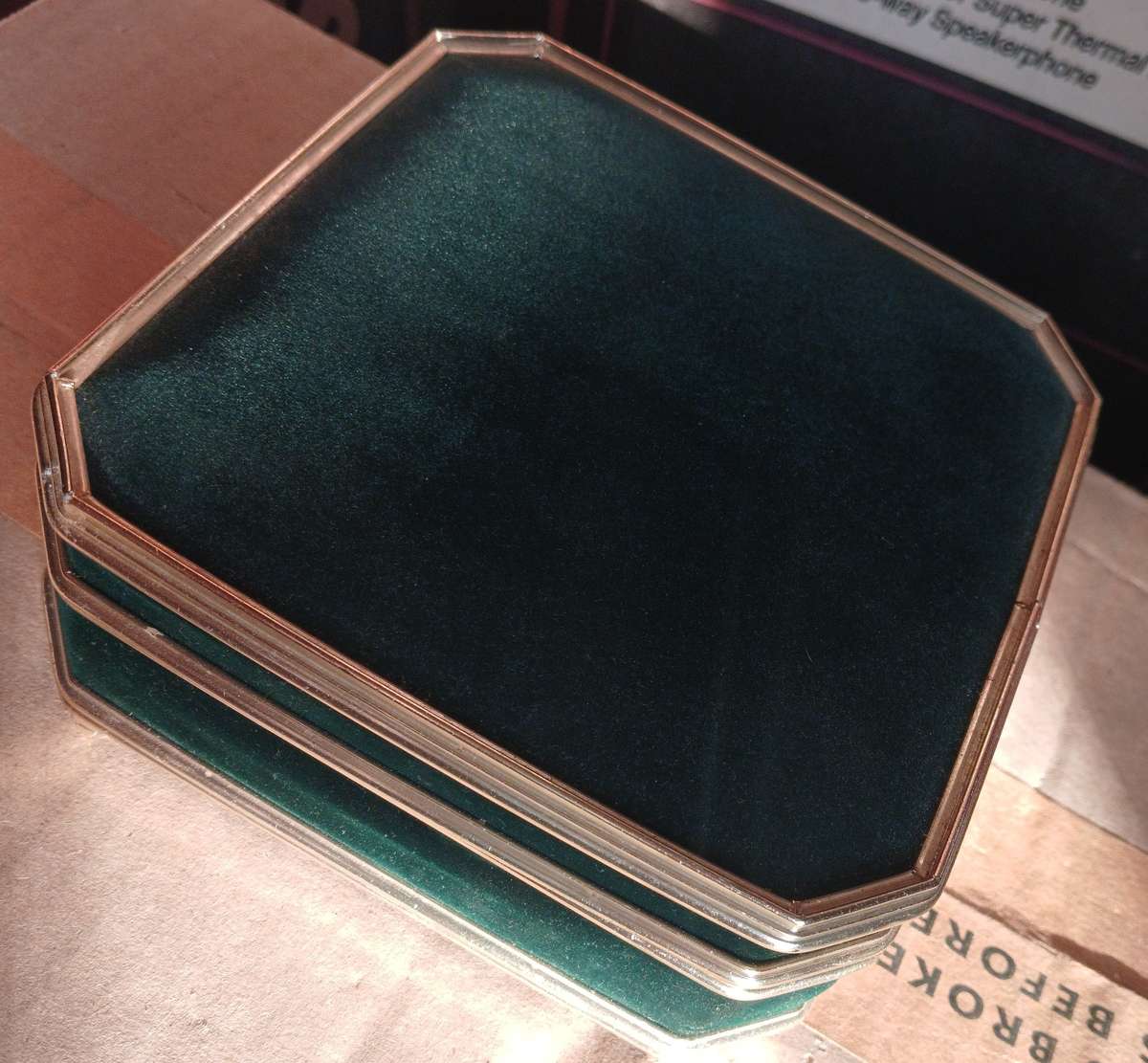 Green Velvet Musical Jewelry Box