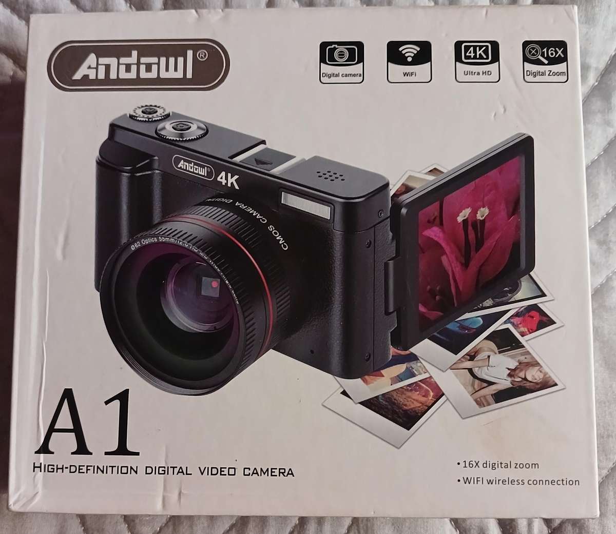 4K Andowl A1 16X Zoom Wifi Vlogging Camera