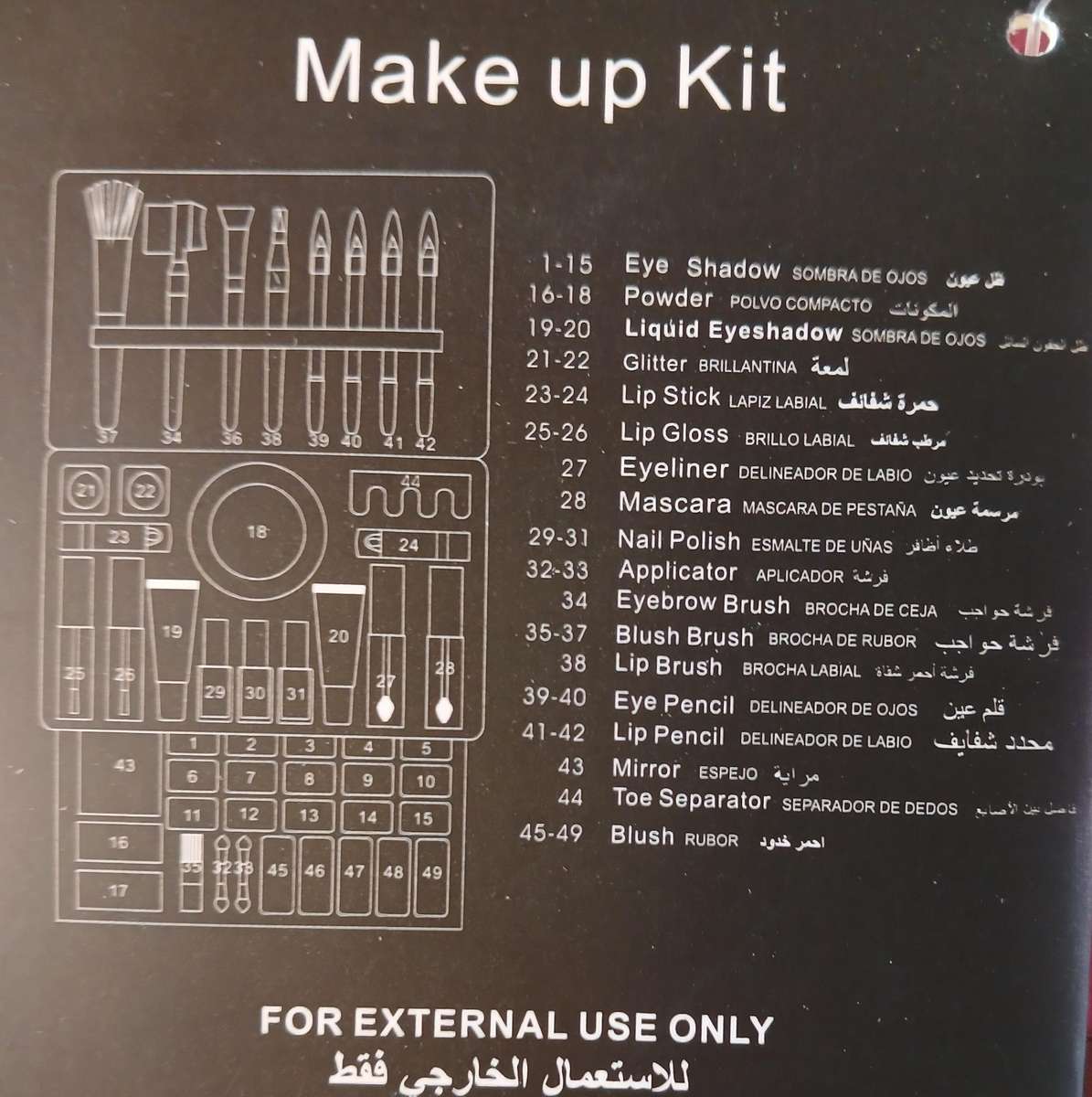 42 Piece Deluxe Make-up Art Set