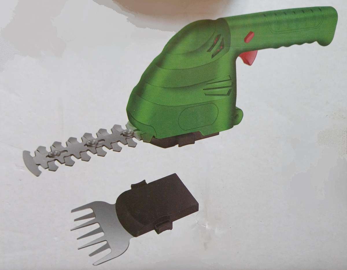 7.4V Lithium USB C-Type Rechargeable 2-in-1 Handheld Hedge Trimmer and Shear