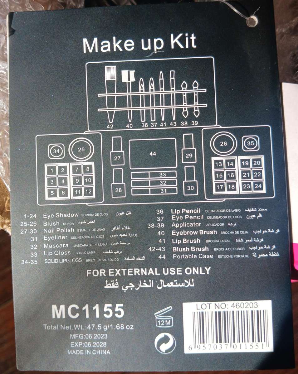 42 Piece Miss Young Make-up Kit with Alloy Case