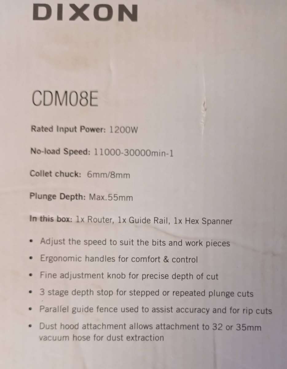 1200W Dixon Plunge Router