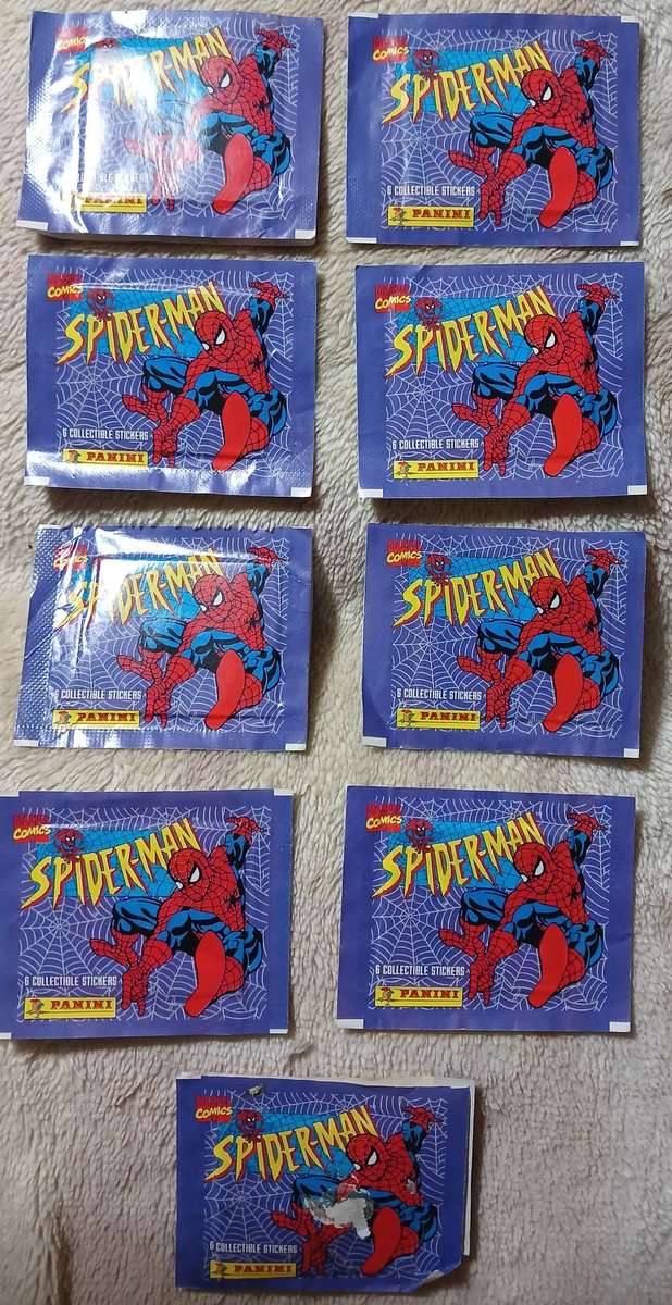 Spiderman Marvel 95' Collector Stickers (9 × 6pk) Plus 32pg Sticker Activity Book