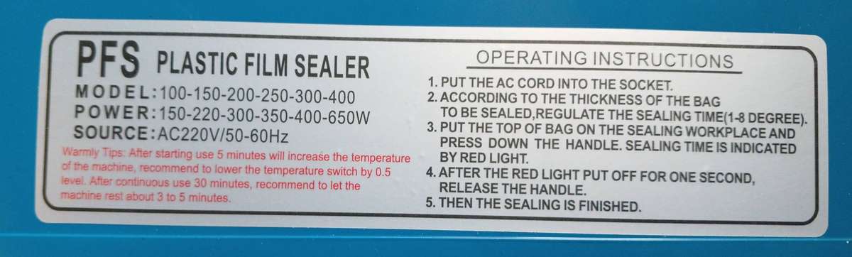 200mm Impulse Sealer