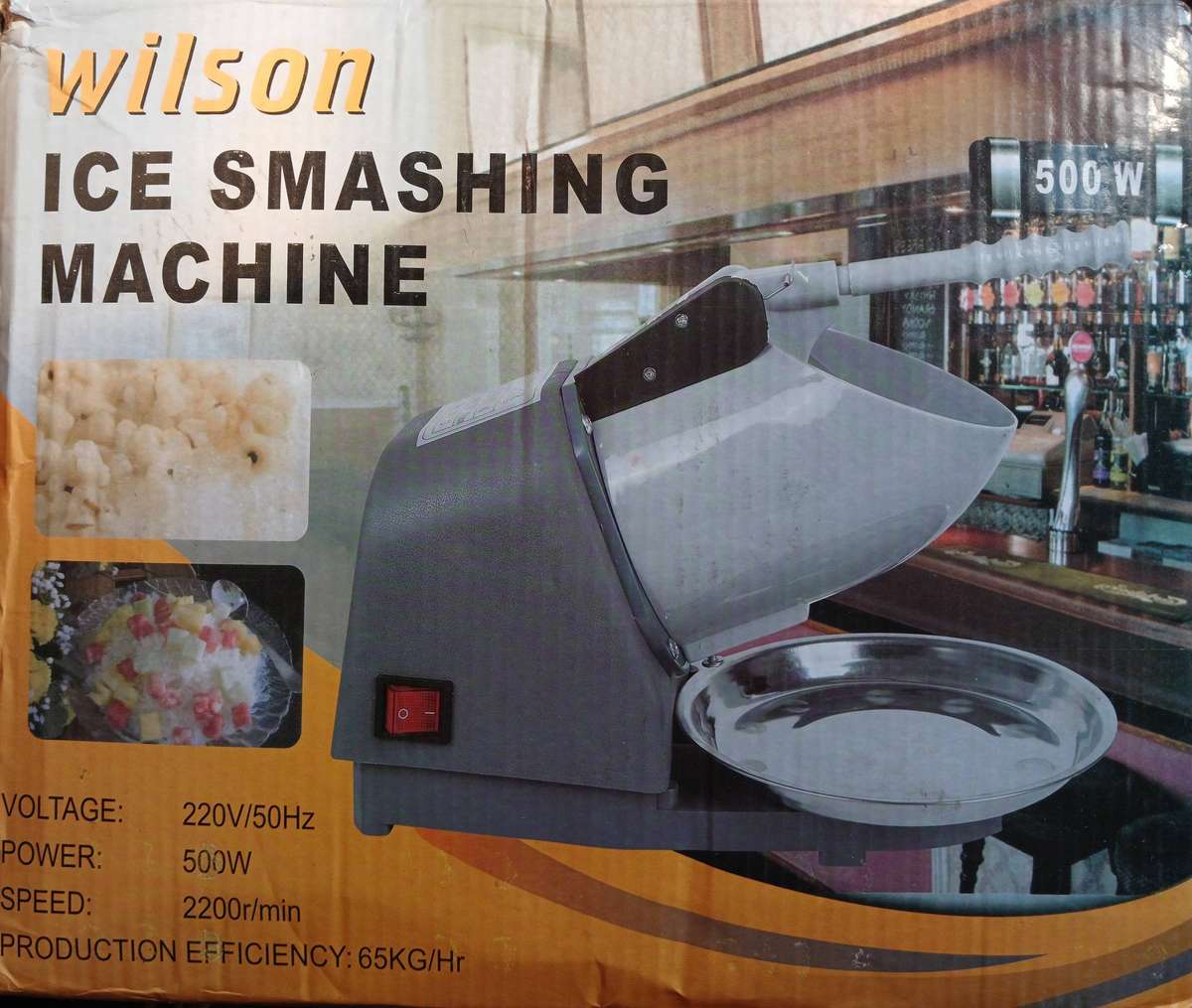 500w Wilson 65kg p/h Electric Ice-Crusher