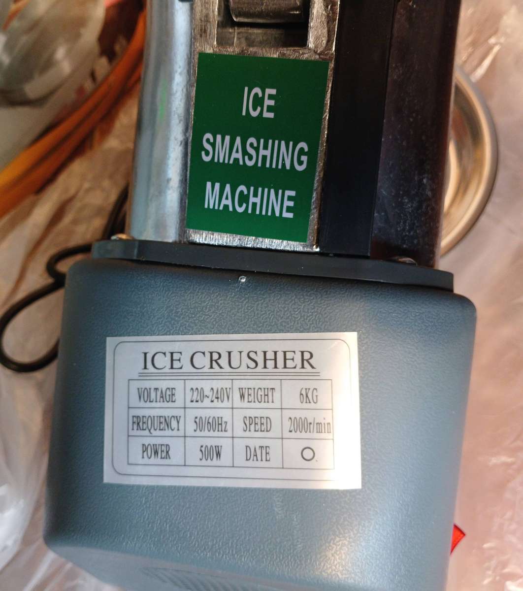 500w Wilson 65kg p/h Electric Ice-Crusher