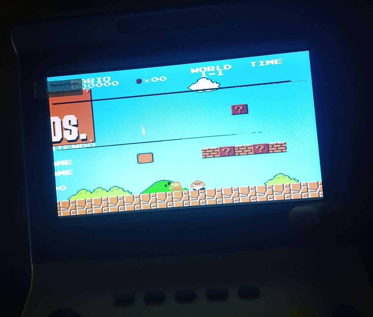 Rechargeable Game Console - Screen lines