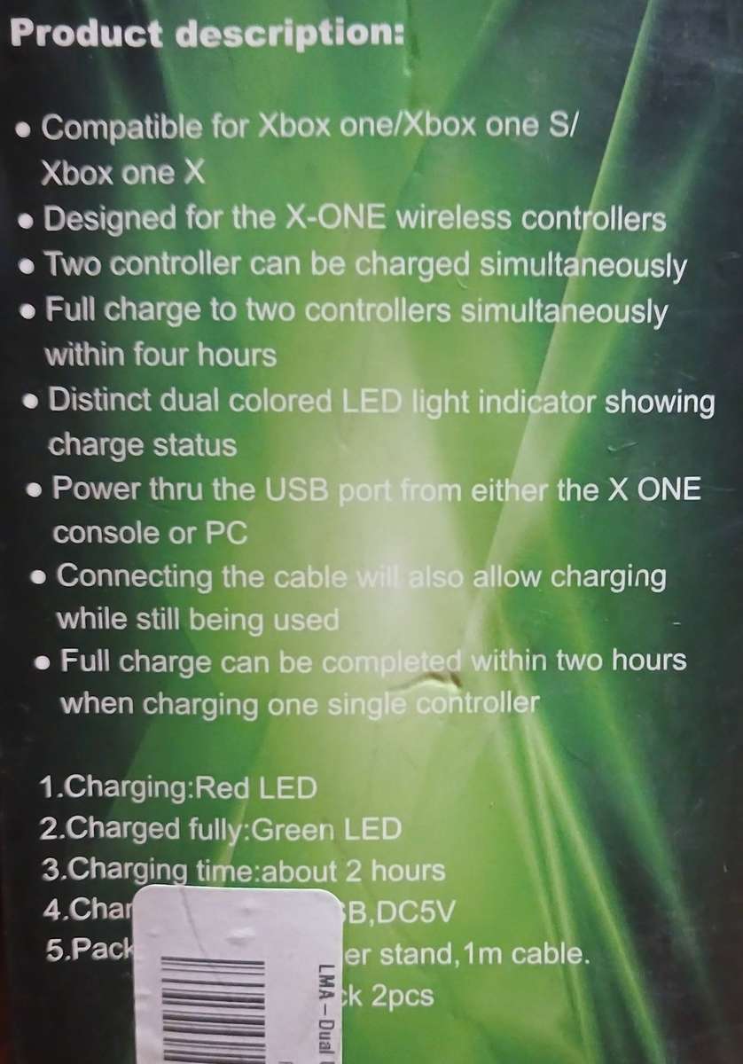 Dual Charging Control Dock + 2 x Battery pack for Xbox One/Slim/X
