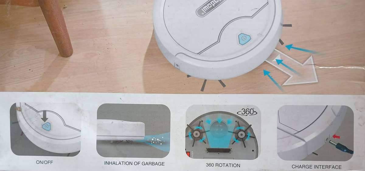 4 in 1 Sweeping Robot with 2400mah Lithium Battery - Minor Box Wear