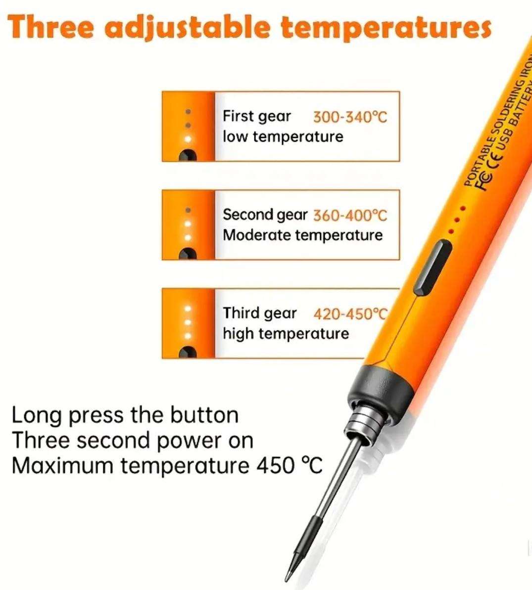 Portable 8W Usb Rechargeable Soldier Iron