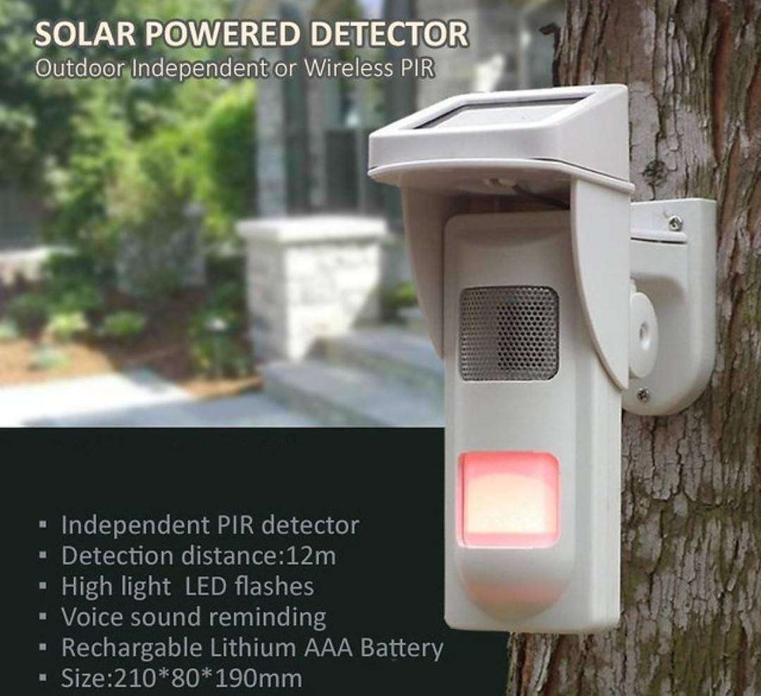 Outdoor Wireless Solar Sensor Spot Alarm