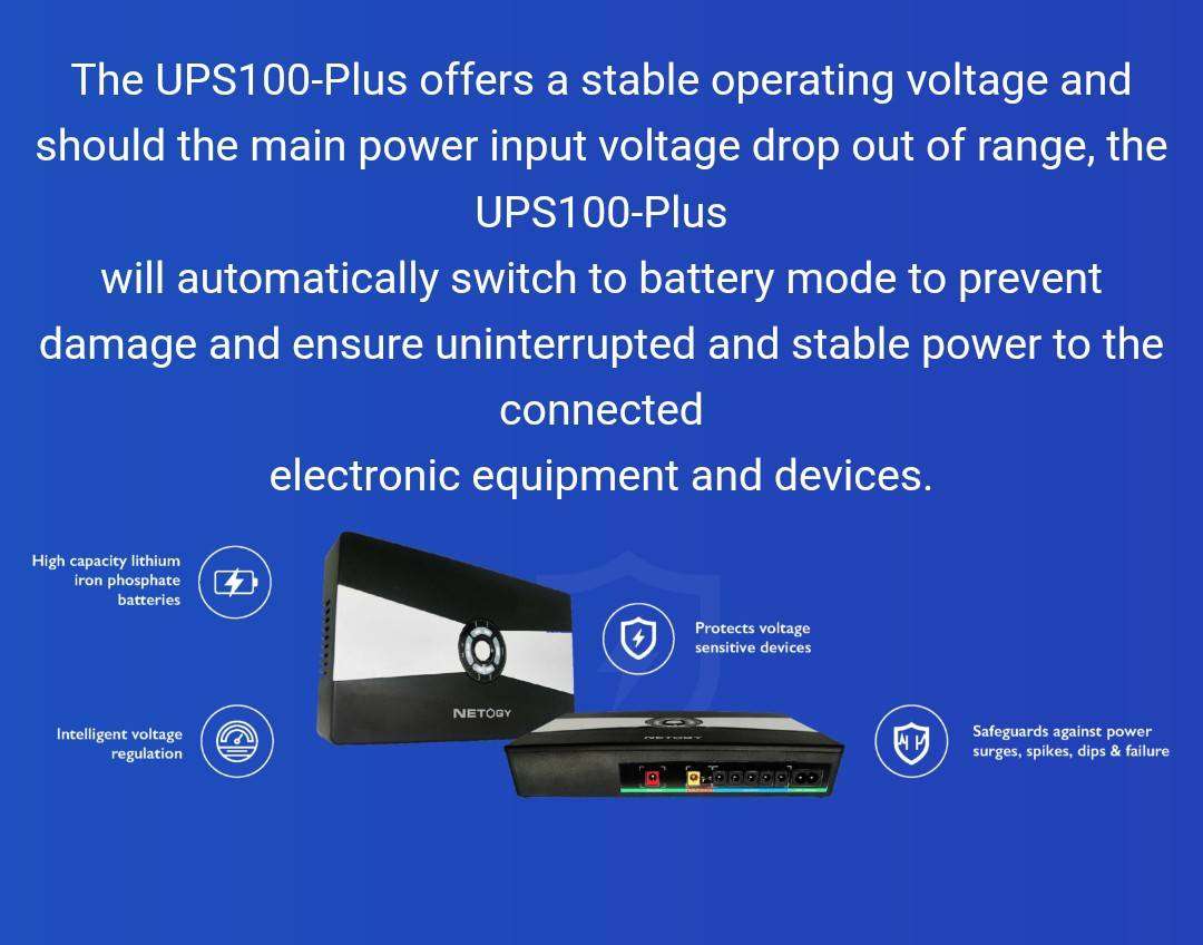 Netogy 14400mah 5/9/12v 100W Wifi/CCTV/Small Appliances Ups