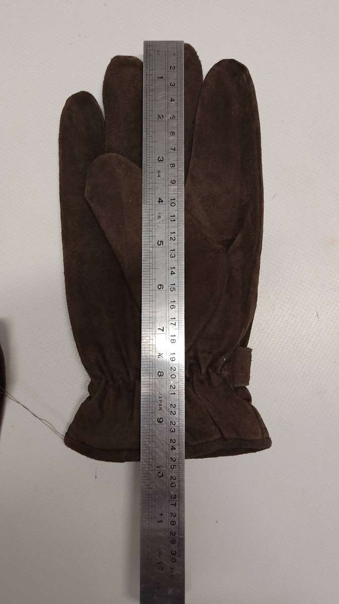 Leather Gloves, Brown Colour, Men Size 10.5 Large