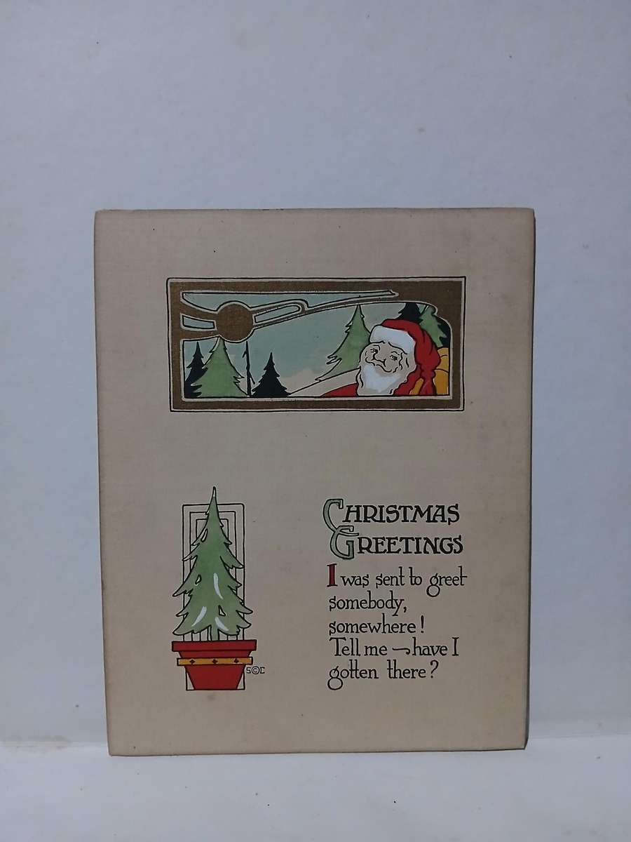Vintage christmas greeting card 1913