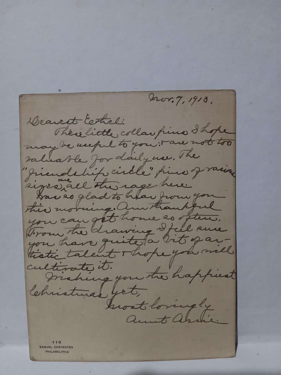 Vintage christmas greeting card 1913