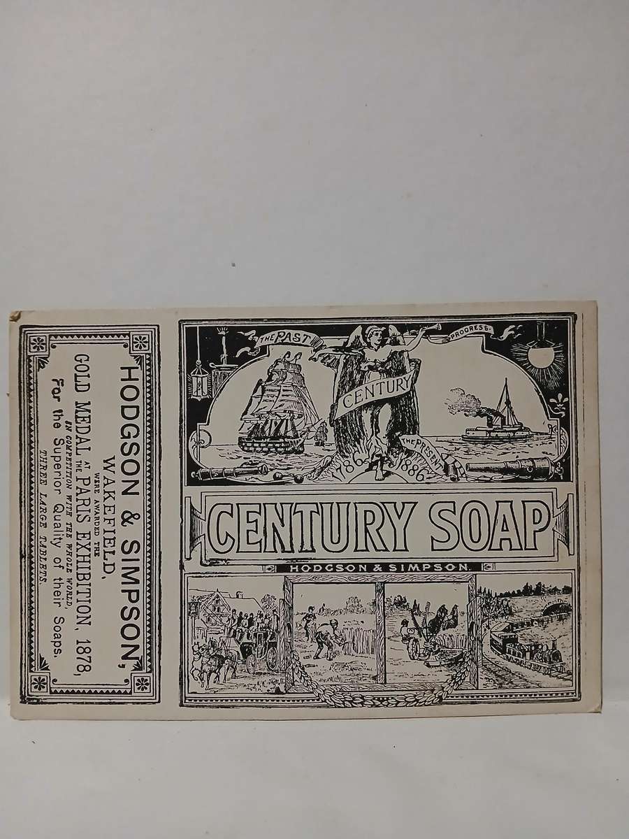 Vintage Century soap Hodgson and Simpson postcard