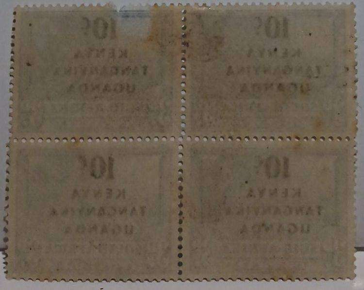 Set of 4 Blocks of 4 Kenya uganda tanganika ovpt stamps