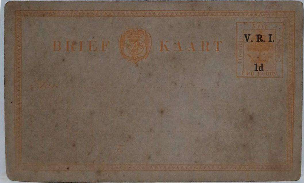 British occupation oranje vrij start brief kaarte orange