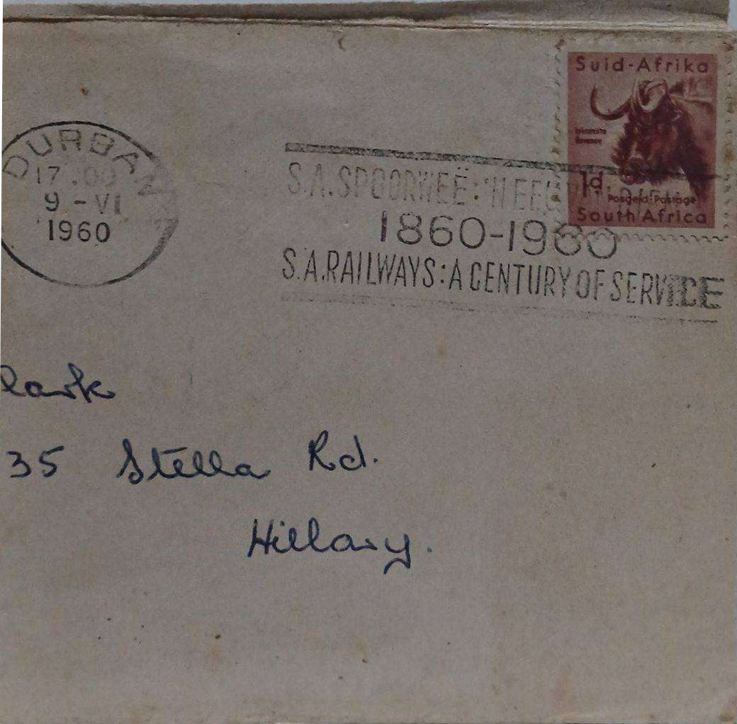 Centenary Cover of SA Railways 1960