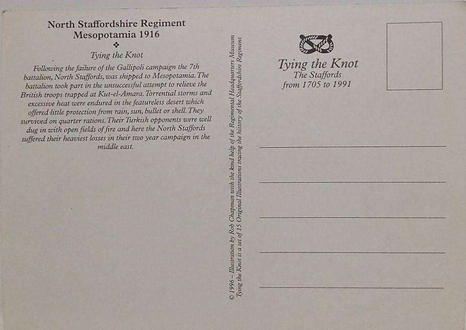 Set of Three military postcard "Tying The Knot" illustrations by Rob Chapmam