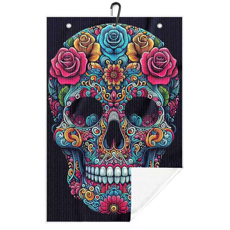 Golf Towel-Skull