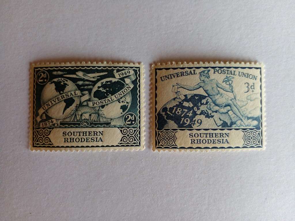 Southern Rhodesia 1949 75th Anniversary of Postal Union