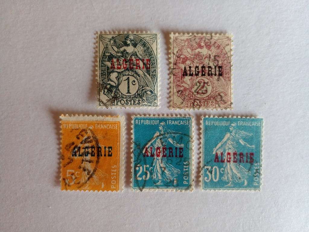 Algeria 1924-25 Overprints on French Stamps