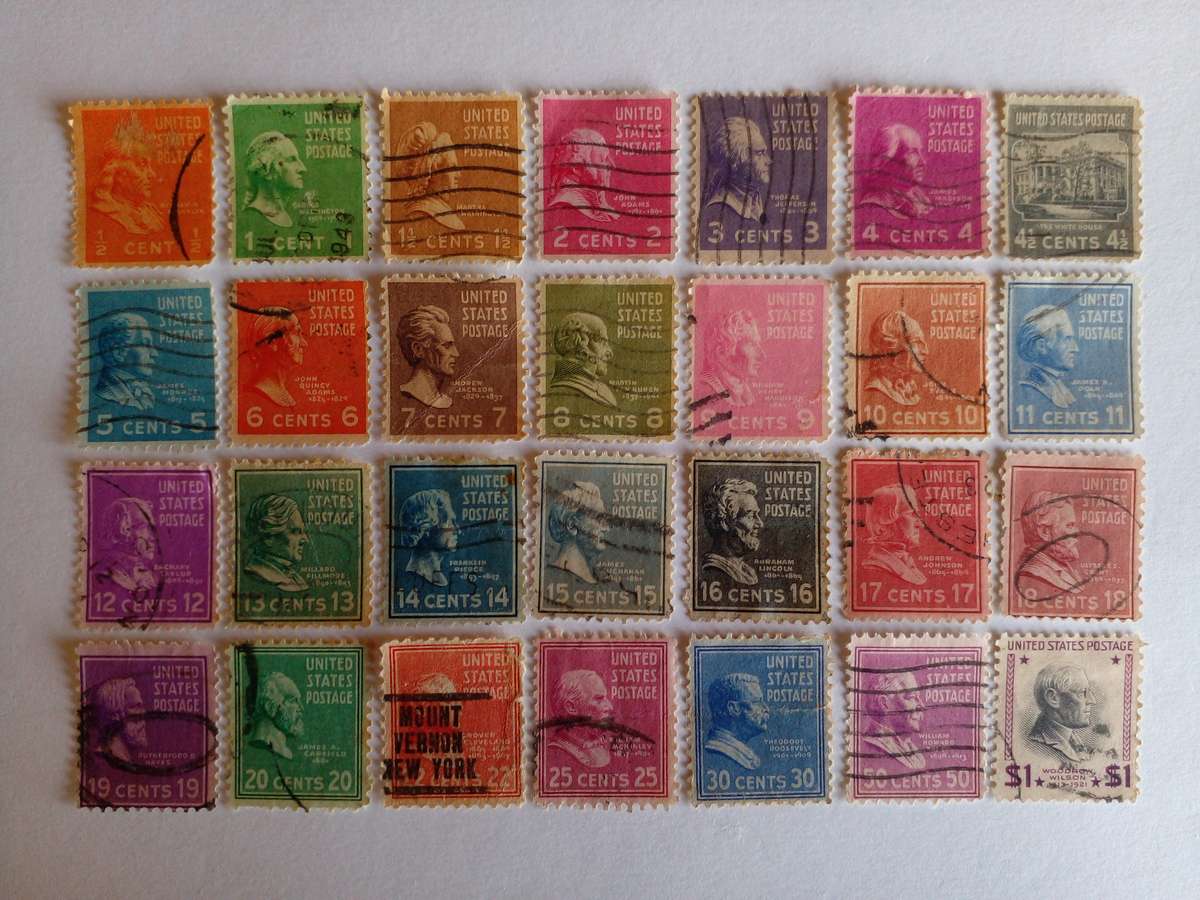 USA 1938 Presidential Issue (including some scarce values)