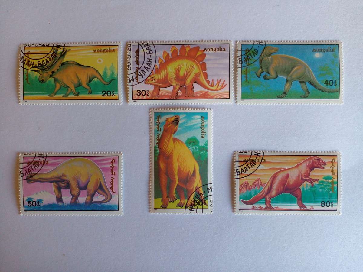 Mongolia 1990 Prehistoric Animals