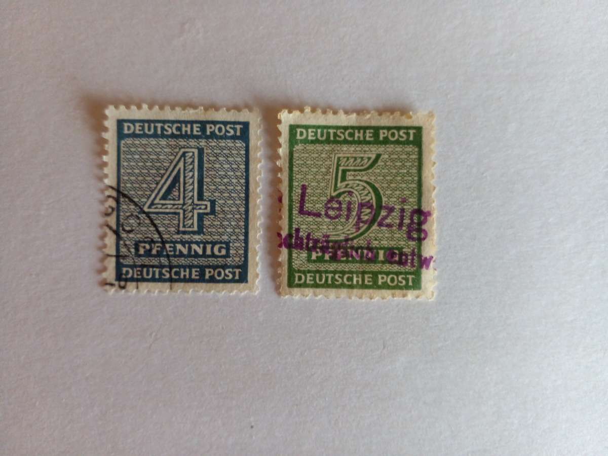 Germany (Russian Zone) 1945 Leipzig Value Stamps