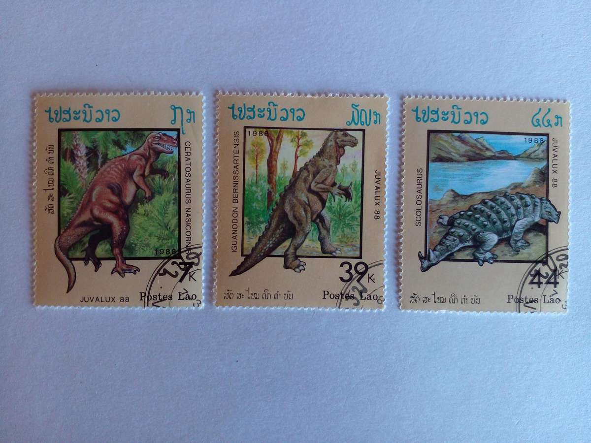 Laos 1988 Prehistoric Animals