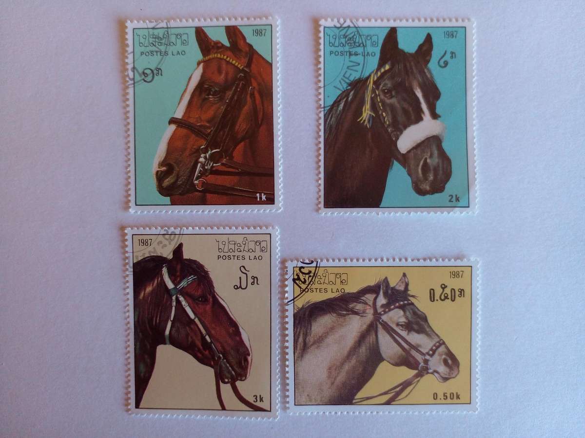 Laos 1987 Horses
