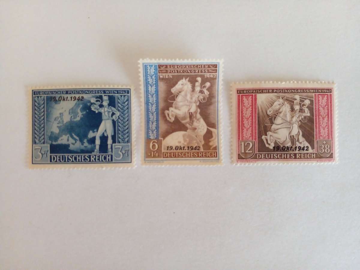 Germany (Deutsches Reich) 1943 Vienna Postal Congress with Overprint "19 Okt 1942"