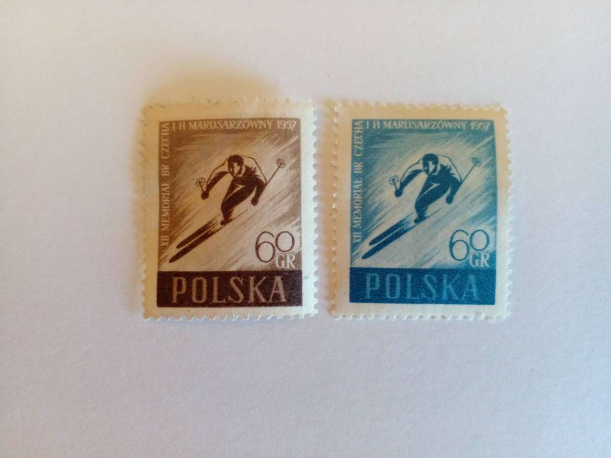 Poland 1957 Memorial issue for skiers killed by Nazis during WWII