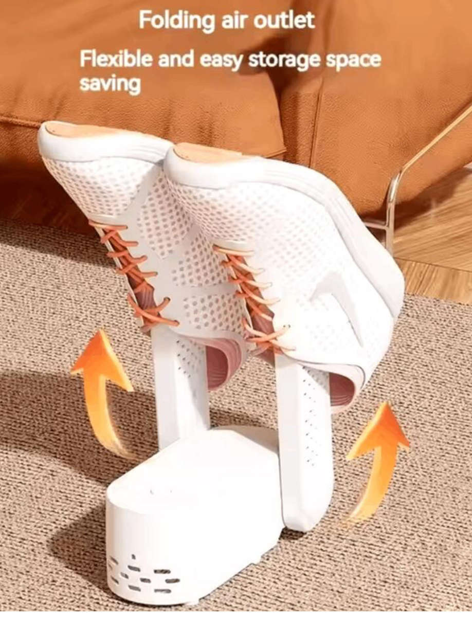 Portable foldable shoe dryer with timer function