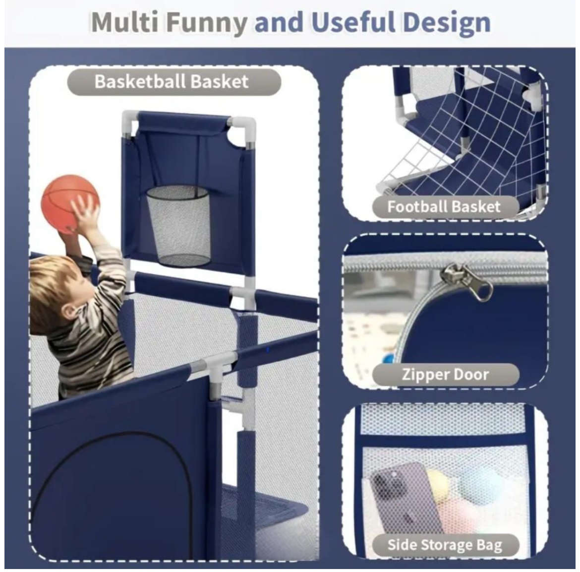 Premium Baby Playpen Safety Barriers with Playing Balls