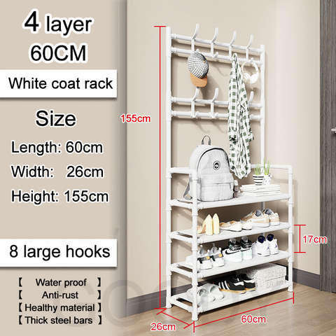 Multifunctional floor cloths rack