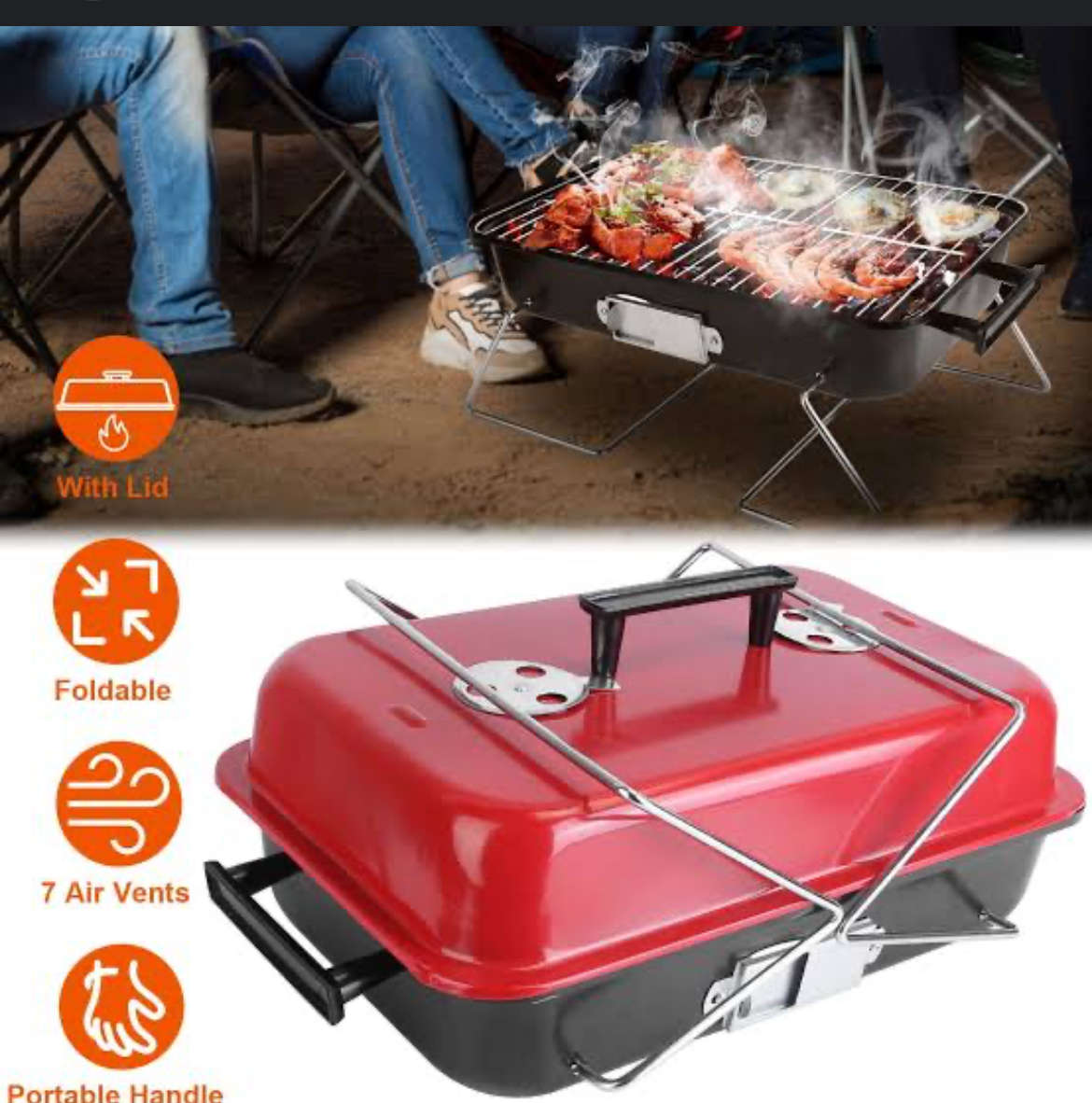 Portable Charcoal Camping BBQ Grill
