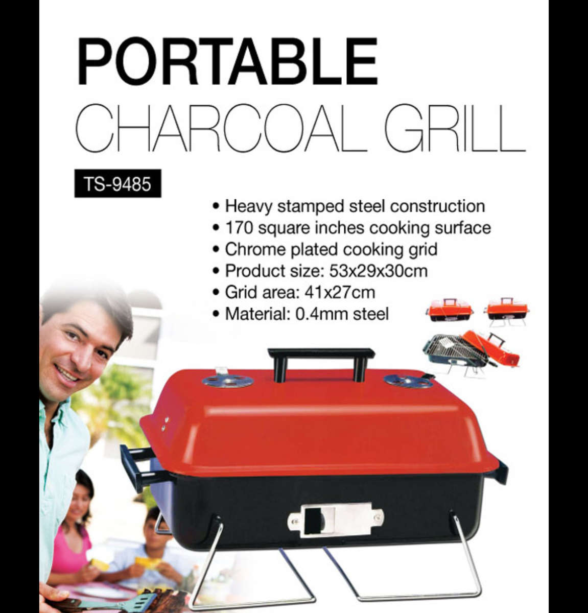 Portable Charcoal Camping BBQ Grill