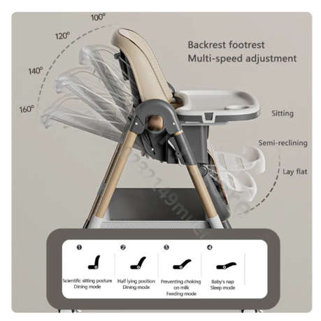Luxury Transformable baby Feeding Highchair