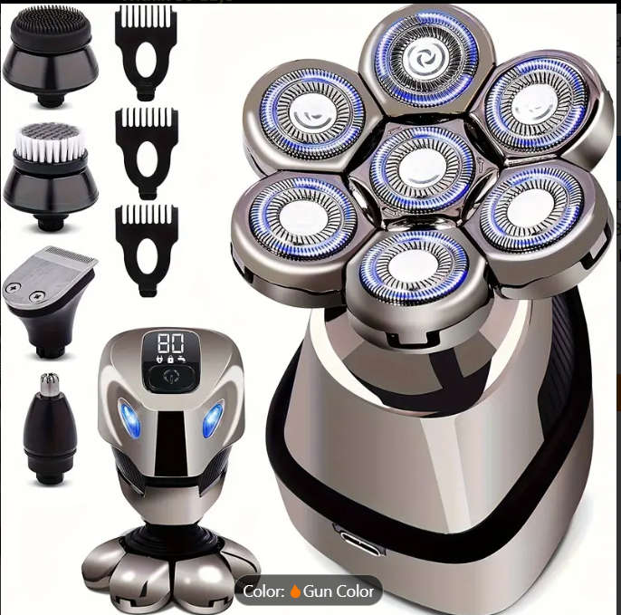 premium 5-IN-1 Men Rechargeable Bald Head Electric Shaver