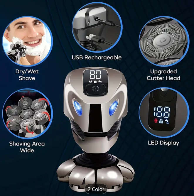 premium 5-IN-1 Men Rechargeable Bald Head Electric Shaver