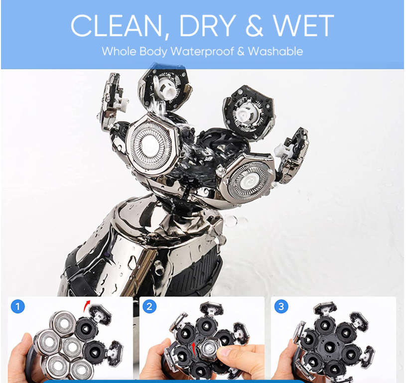 premium 5-IN-1 Men Rechargeable Bald Head Electric Shaver