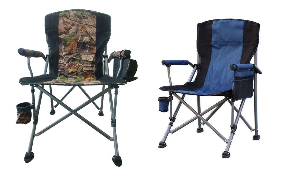 2 x Portable Folding Camping Chair With Cup Holder And Side Pocket-High quality